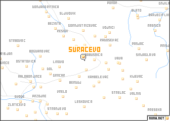 map of Suračevo