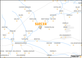 map of Surcea