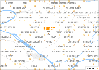 map of Surcy