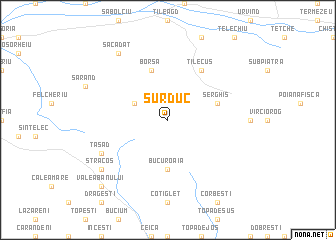 map of Surduc