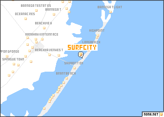 map of Surf City