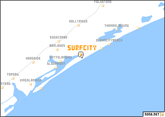 map of Surf City