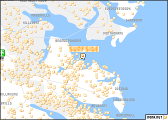 map of Surfside