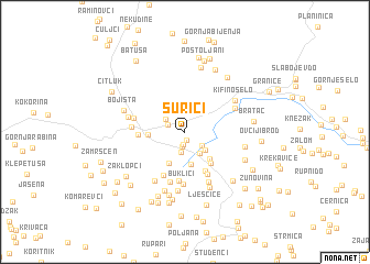 map of Šurići