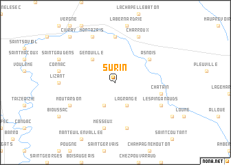 map of Surin
