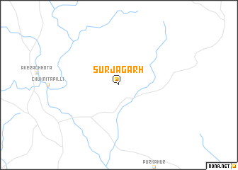 map of Surjāgarh