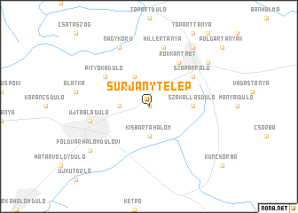 map of Surjánytelep