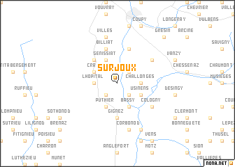 map of Surjoux