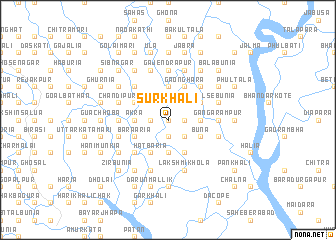 map of Surkhāli