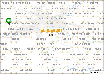 map of Sur le Mont