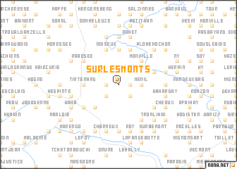 map of Sur les Monts