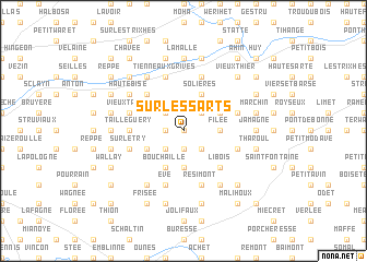 map of Sur les Sarts