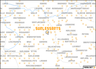 map of Sur les Sarts