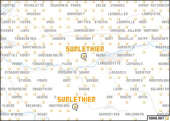 map of Sur le Thier