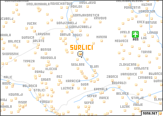 map of Šurlići