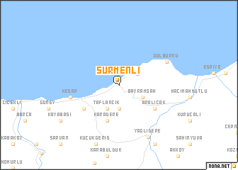 map of Sürmenli