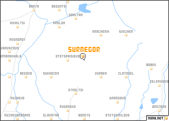 map of Sŭrnegor