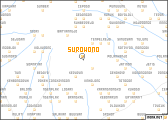 map of Surowono