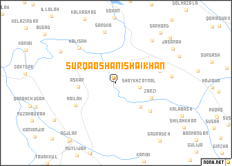 map of Surqāoshān-ī Shaikhān