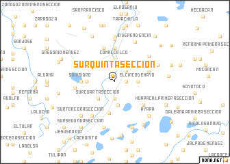 map of Sur Quinta Sección