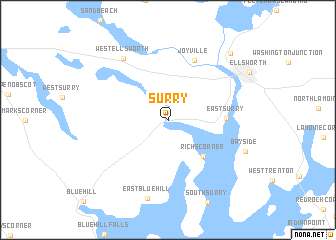 map of Surry