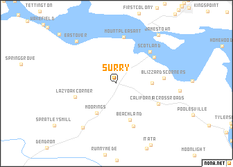 map of Surry