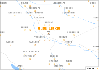 map of Surviliškis