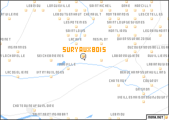 map of Sury-aux-Bois
