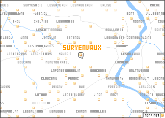 map of Sury-en-Vaux