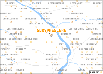 map of Sury-près-Léré