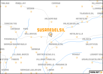 map of Susañe del Sil