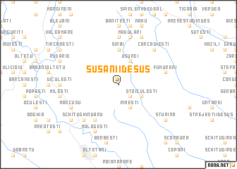 map of Şuşanii de Sus