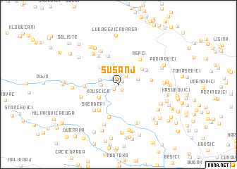 map of Šušanj