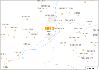 map of Şuşa