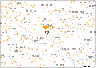 map of Sušci