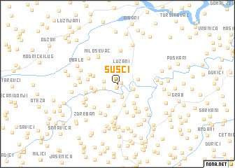 map of Šušci