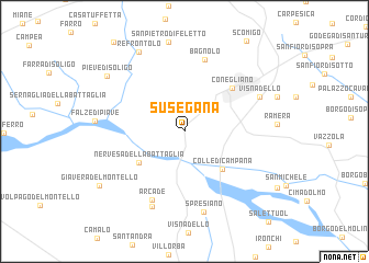 map of Susegana