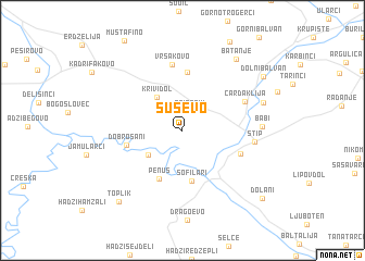 map of Suševo