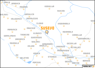 map of Suševo