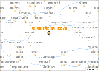 map of Sushitsa Velikaya