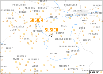 map of Sušica
