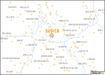 map of Sušica
