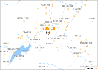 map of Sušica