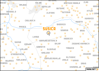 map of Sušica