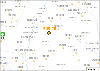 map of Sušica