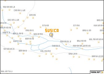 map of Sušica