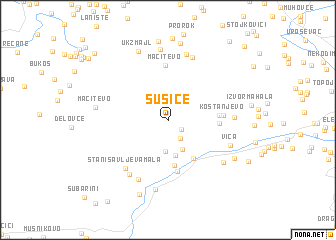 map of Sušiće