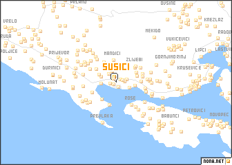 map of Sušići