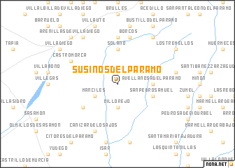 map of Susinos del Páramo