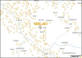 map of Šušljići